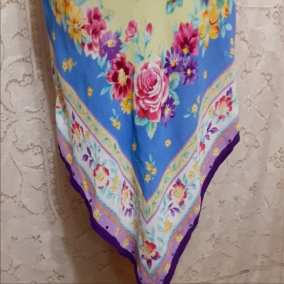 VTG AMERICAN ANGEL Chartreuse Scarf Dress - Picture 4 of 5